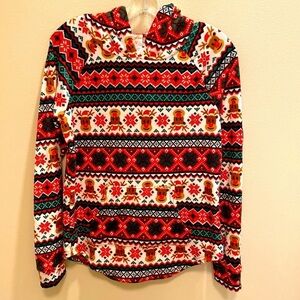 Rudolf velour girls hoodie top size 7-9